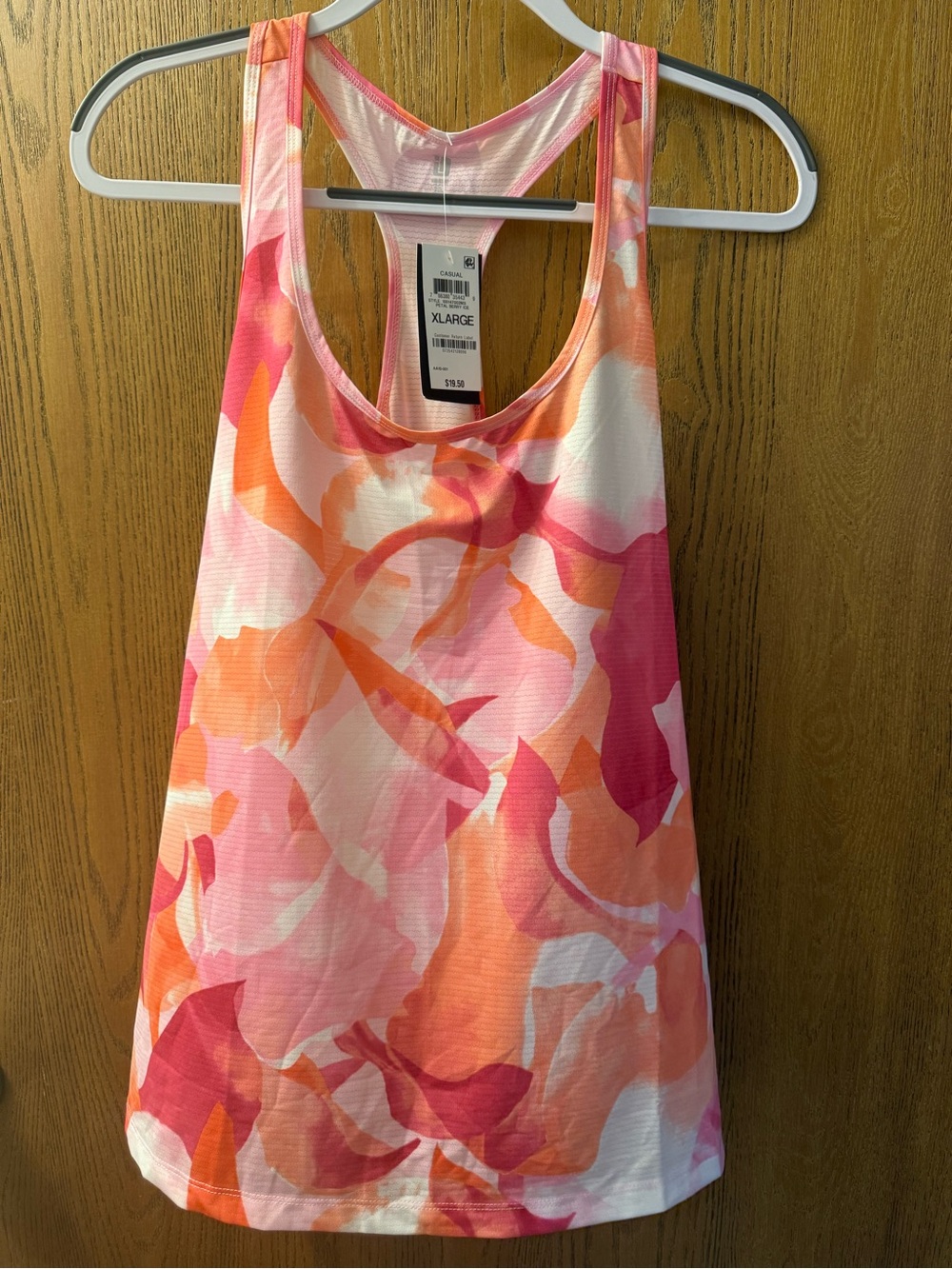 Ideology Racerback Tank Top - Pink & Orange Abstract